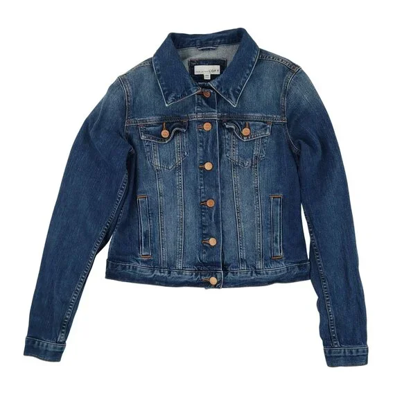 LOFT Jackets Coats Loft Made And Loved Womens Xs Blue Jean